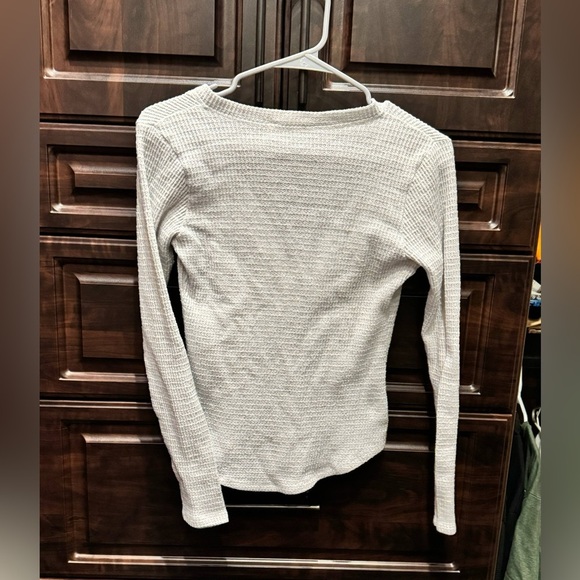 No frill knitted Gray Long Sleeve Top SMALL - Picture 2 of 5